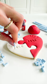 Valentine's Heart Puzzle Biscuit Baking And Decorating Kit, 8 of 8