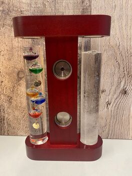 Galileo Thermometer Clock And Storm Glass Weather Station, 7 of 7