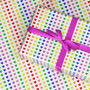 Rainbow Love Heart Wrapping Paper Valentine Lgbt, thumbnail 1 of 3