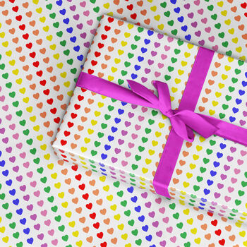 Pride Gay Love Heart Wrapping Paper Valentine Lgbt, 3 of 3