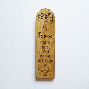 Personalised Wooden Bookmark For Teacher Appreciation, 10 of 10
