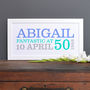 Personalised 50th Birthday Rectangular Framed Print, thumbnail 7 of 9