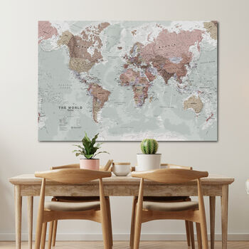Executive World Map Canvas Print, 2 of 5