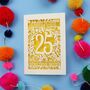 Silver Wedding Anniversary Card 25 Amazing Years, thumbnail 11 of 11