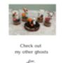 Mini Halloween Ghost On A Log Slice, thumbnail 4 of 5