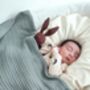 Cellular Baby Blanket 'Powder Mist' | Organic Cotton, thumbnail 1 of 8