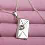 Sterling Silver Love Letter Envelope Necklace, thumbnail 1 of 10