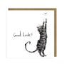 Good Luck Card With 'Gobbolino' The Black Cat, thumbnail 2 of 3