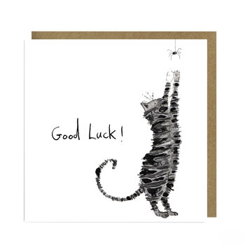 Good Luck Card With 'Gobbolino' The Black Cat, 2 of 3