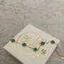 Valentina Green Clover Charm Bracelet, thumbnail 4 of 6