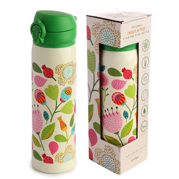 Personalised Flowers Insulated Drinks Bottle 450ml, 5 of 6