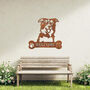 Customisable Border Collie Welcome Metal Wall Art Sign For Home And Garden Decor, thumbnail 7 of 11