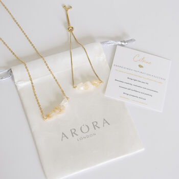 Citrine Crystal Three Chunk Bracelet, 3 of 5