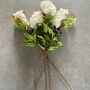 Artificial White Real Feel Peony, thumbnail 4 of 11
