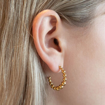 Contemporary Bubble 30mm Hoops, 5 of 5