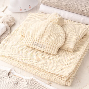 Unisex Baby Bubble Cream Knitted Gift Box, 2 of 12