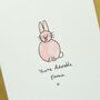 Personalised 'Smiley Bunny' Handmade Card, thumbnail 4 of 10