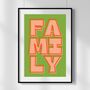Family Wall Art Print Set Of Two, Bold Typography Home Decor, Unframed, thumbnail 3 of 7