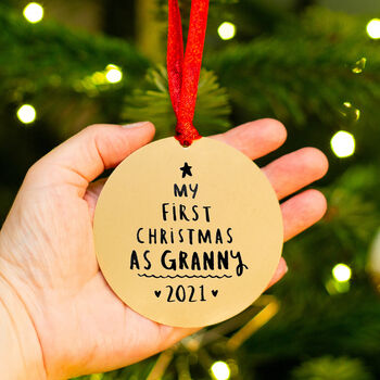 'First Christmas As Grandma' Christmas Decoration, 3 of 6