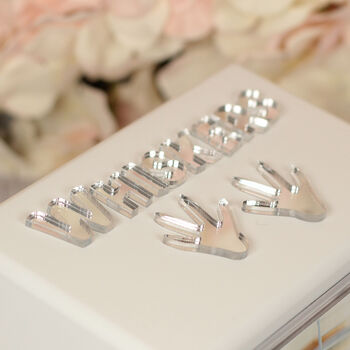 White Wooden Photo And Mirror Paw Prints Pet Ashes Box, 2 of 5