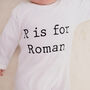 A Is For, Personalised Baby Vest, thumbnail 4 of 5