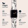 Line Art Faces Vegan Leather Apple Watch Band, thumbnail 2 of 6