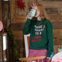 Raise A Toast Slogan Christmas Jumper Sweatshirt, thumbnail 3 of 6