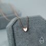 Minimalist Tiny Heart Pendant Necklace In Sterling Silver, thumbnail 7 of 12