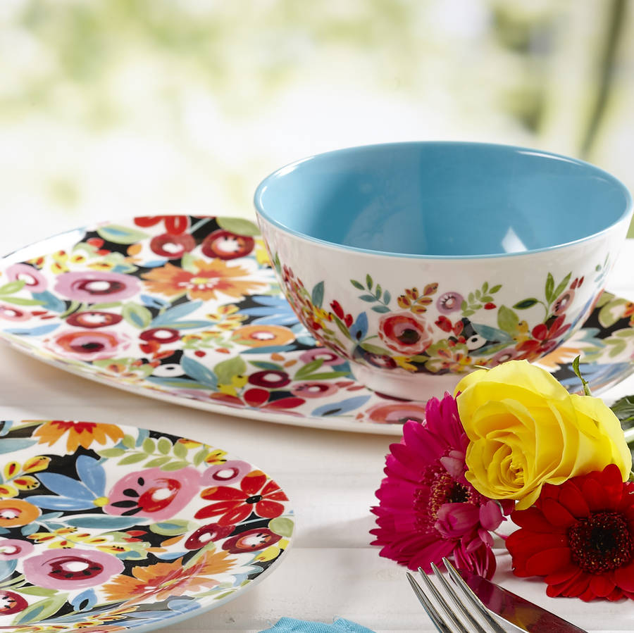 Flowerdrop Melamine Bowl By Collier Campbell | notonthehighstreet.com