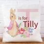 Personalised Flopsy Rabbit Letter Cushion, thumbnail 3 of 3
