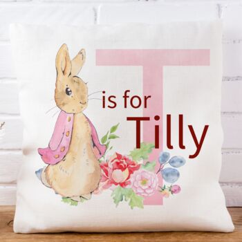 Personalised Flopsy Rabbit Letter Cushion, 3 of 3