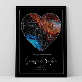 The Night We Moved In Personalised Star Map Print New Home Gift, 3 of 12
