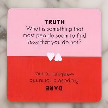 Mini Truth Or Dare Couples Pocket Card Game, 5 of 6