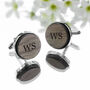 Monogrammed Round Cufflinks, thumbnail 5 of 12