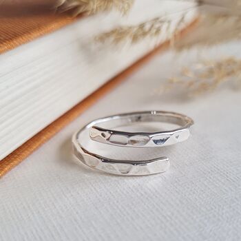 Sterling Silver Pebble Wrap Ring, 5 of 8