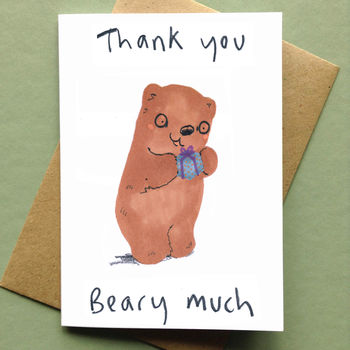 Thank You Card Cute Bear Card, 2 of 2