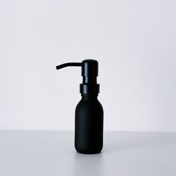 Matt Black Glass Bottle With Black Metal Pump, 5 of 9