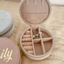 Personalised Round Zipped Jewellery Box, thumbnail 3 of 4