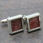 Vintage Stamp Cufflinks In Sterling Silver, thumbnail 3 of 10