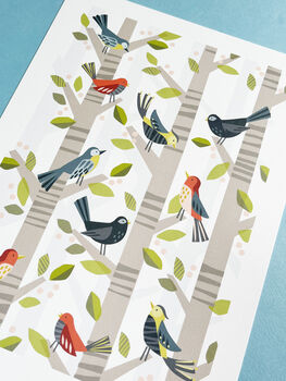 'Dawn Chorus' Birds A4 Print, 6 of 6