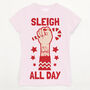 Sleigh All Day Women's Christmas T Shirt, thumbnail 6 of 8