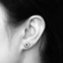 Black, White And Grey Colour Pencil Stud Earrings, thumbnail 3 of 3