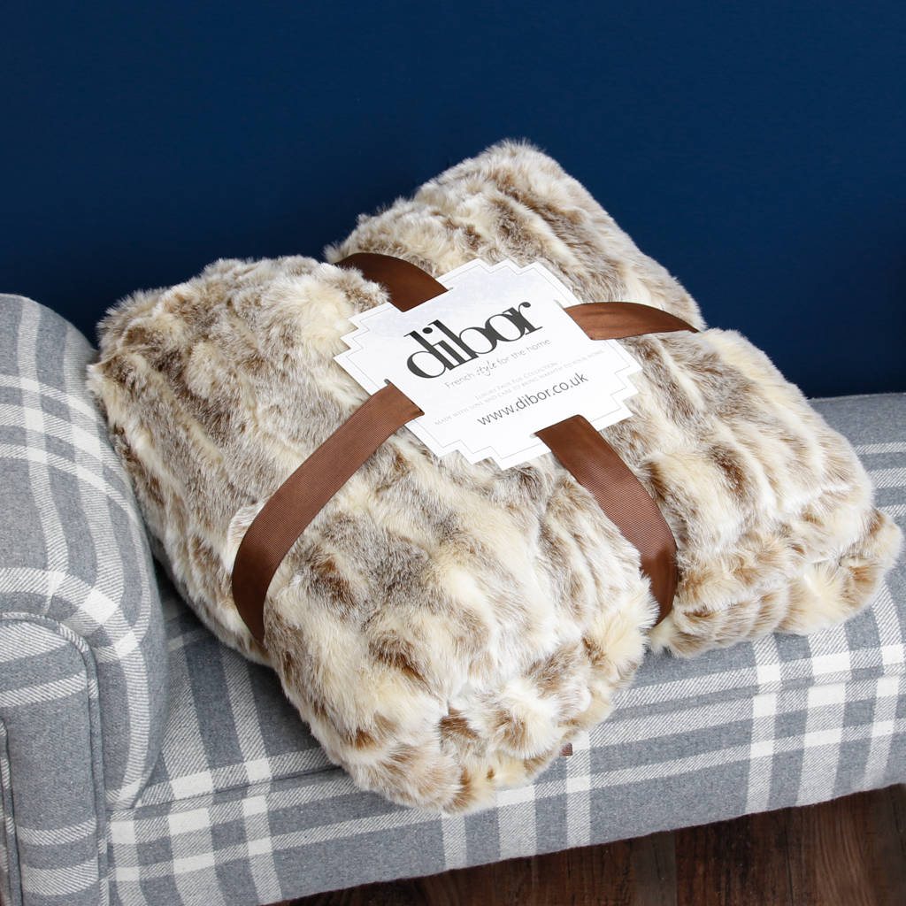 sale arctic fox faux fur throw cushion by dibor