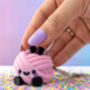 Articulated Wool Yarn Ball Clicker Fidget Keychain, thumbnail 5 of 5
