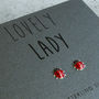 Lady Bird Sterling Silver Earrings, thumbnail 2 of 6