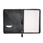 Personalised Zip Up A4 Leather Portfolio In Black, thumbnail 3 of 8