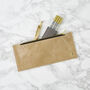 Latte Vintage Leather Pencil Case , Personalised, thumbnail 1 of 3