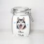Personalised Huskey Kilner Style Dog Treat Jar C, thumbnail 1 of 2