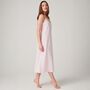 Women's 'Shell Pink' Satin Stripe Cotton Strappy Nightdress, thumbnail 2 of 4