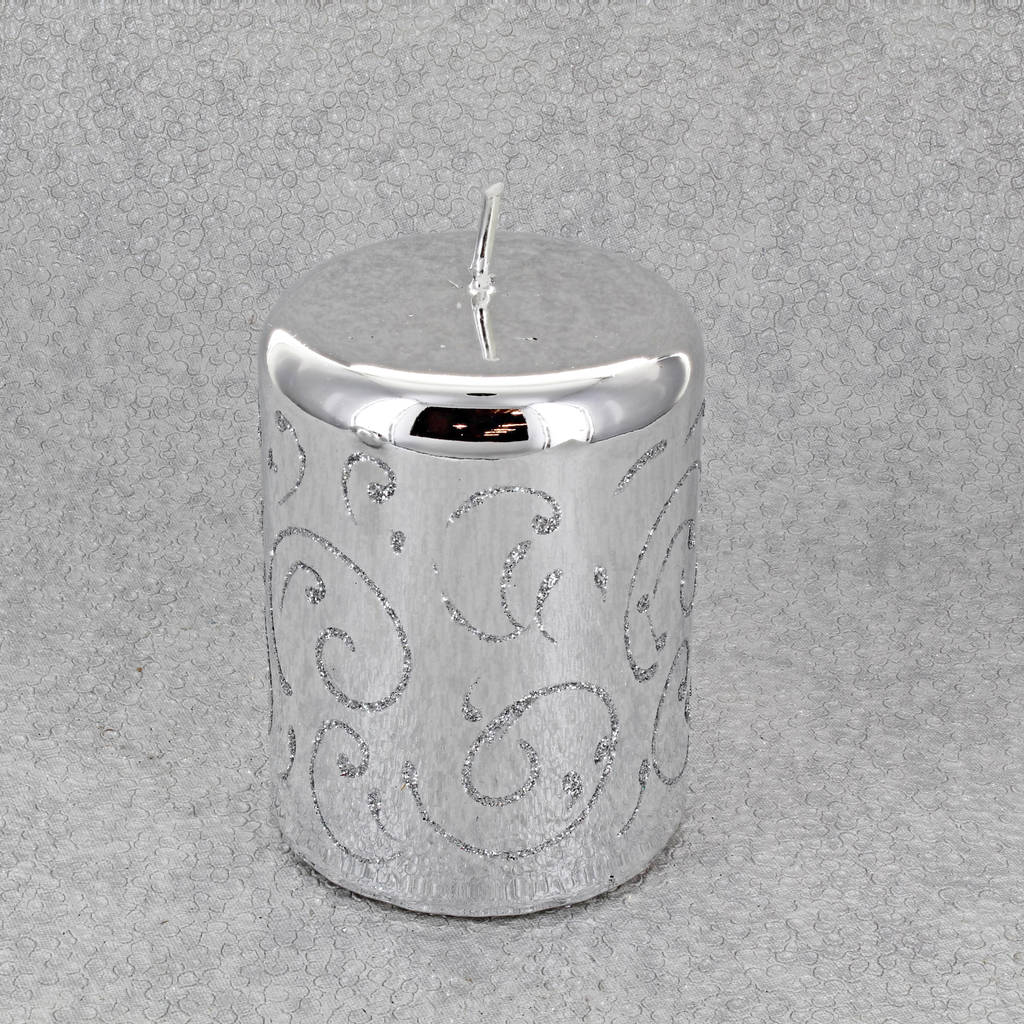 Silver Sparkling Candles By G Decor By G Decor